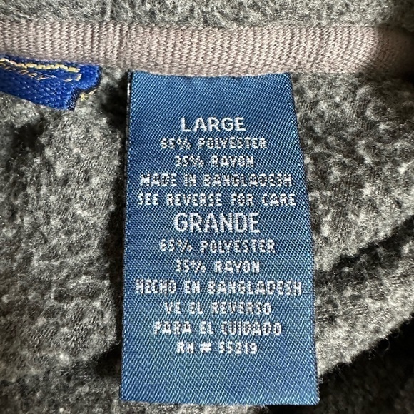 Vintage Disney Eeyore 1/4 Zip Fleece Sweater size L  gray - Picture 8 of 10